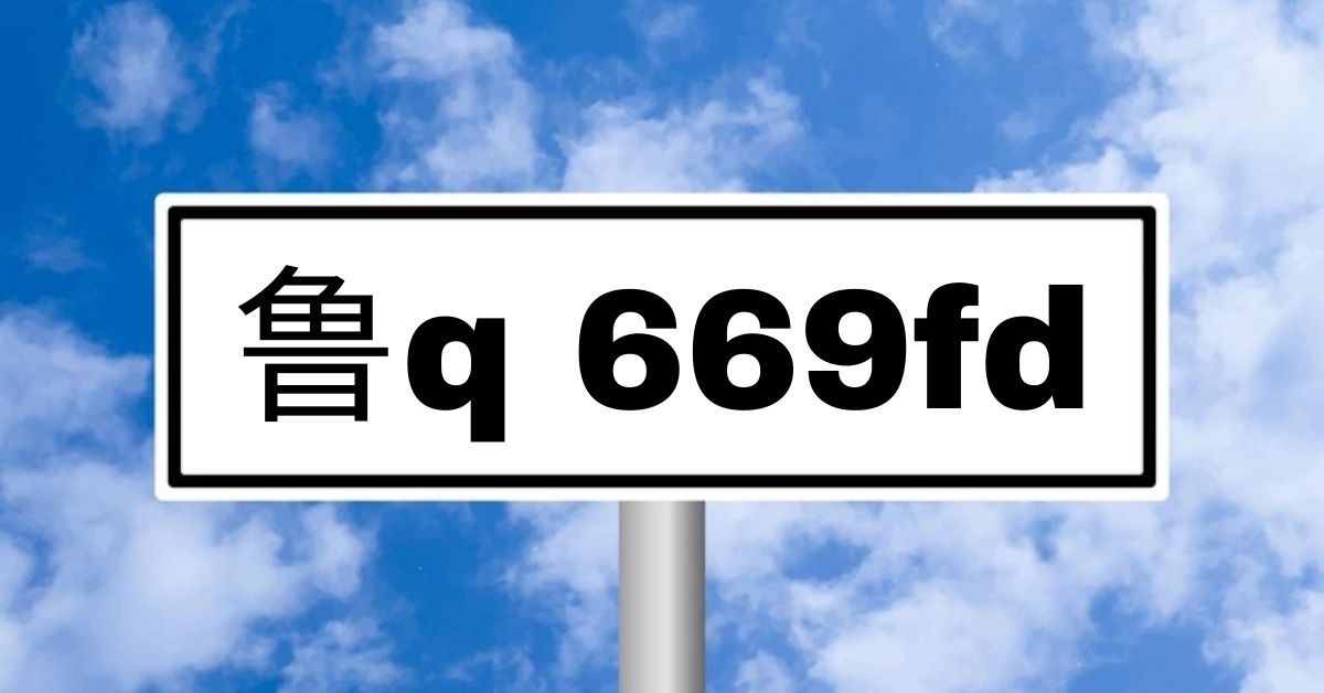 鲁q 669fd Everything You Need to Know - Uprytr
